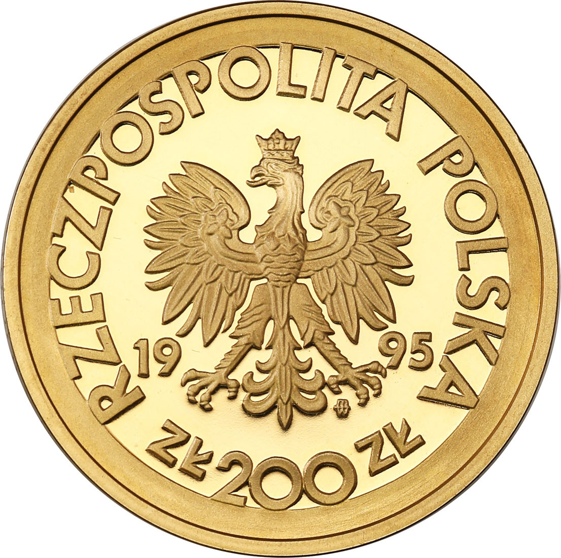 III RP. 200 złotych 1995 Konkurs Chopinowski - Fryderyk Chopin - NAJRZADSZA MONETA 200-złotowa